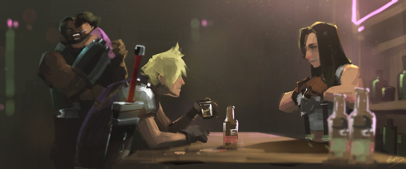 Illustration for article titled Artist Recreates Memorable Moments of Final Fantasy VII